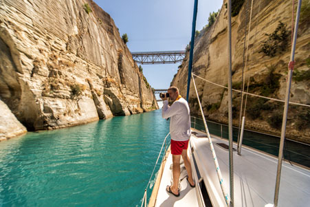 Four-mile long canal at Corinth, Greece